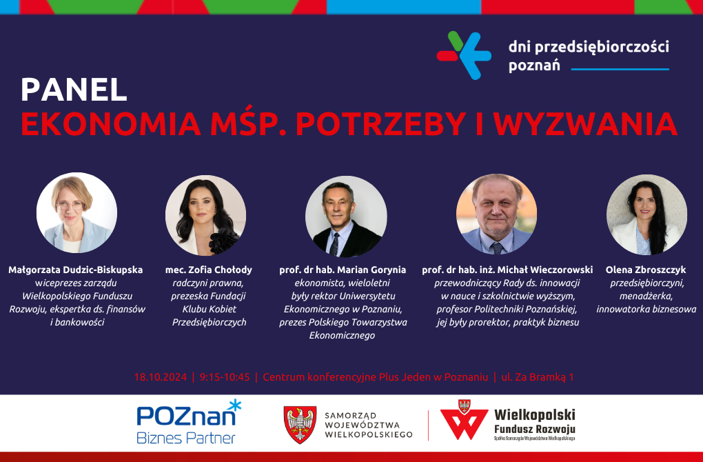 ZAPROSZENIE | Panel „Ekonomia MŚP. Potrzeby i wyzwania”